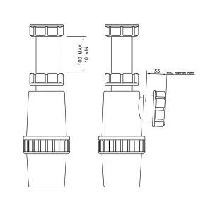 FloPlast Bottle Trap (Dia)32mm 183g