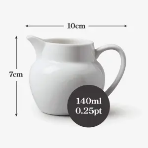 WM Bartleet & Sons Porcelain Round Bellied Milk Jug, 140ml