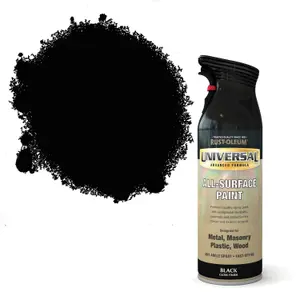 Rust-Oleum Universal Black Gloss Multi-surface Protector Spray paint, 400ml