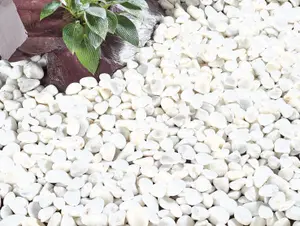 Kelkay Coral White Pebbles Premium Aggregates Cobbles Bulk Bag 750kg