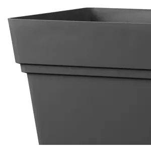 Verve Nurgul Dark grey Plastic Plant pot (Dia) 38cm, (H)38.5cm, 42L