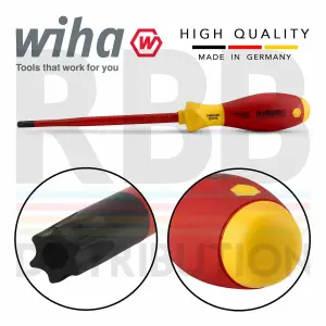 Wiha Torx Screwdriver T40H SlimFix Fit SoftFinish VDE Electrician Security 41147