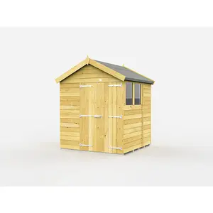 DIY Sheds 6x6 Apex Shed - Double Door With Windows