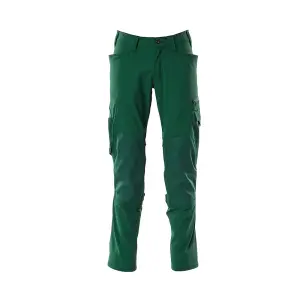 Mascot Accelerate Stretch Trousers with Kneepad Pockets - Green   (30.5) (Leg Length - Long)