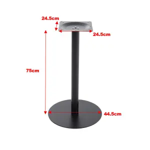 Black Industrial Style Round Table Base Single Pedestal Table Leg