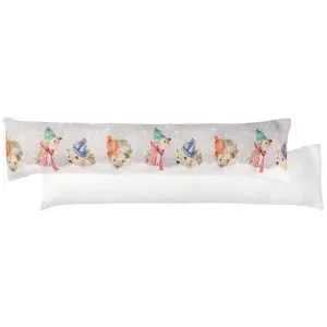 Evans Lichfield Snowy Hedgys Watercolour Printed  Draught Excluder