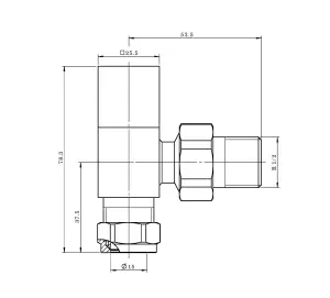 KeenFix Full Size Square Chrome Towel Rail & Radiator Angled Valves