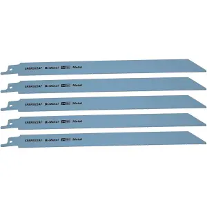 Reciprocating Bi-Metal Saw Blade Metal 230mm Length 24tpi Pack of 5 by Ufixt