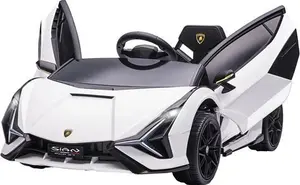 Tommy Toys Lamborghini Sian Kids Ride On Electric Car White 12V