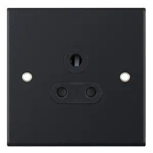 Selectric DSL11-26 M5 Unswitched Socket 5A 1 Gang (Matt Black)