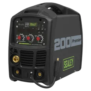 Sealey 200A MIG TIG & MMA Inverter Welder 230V 30A - 200A Black INVMIG200