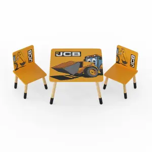 JCB Table & Chairs with wooden legs black tips