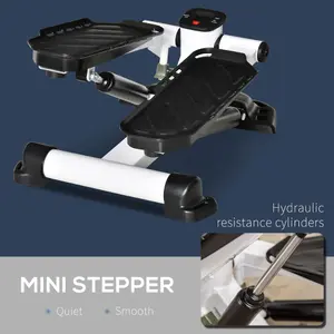 HOMCOM Portable Mini Stepper Step Machine for Home Gym Office Exercise Workout