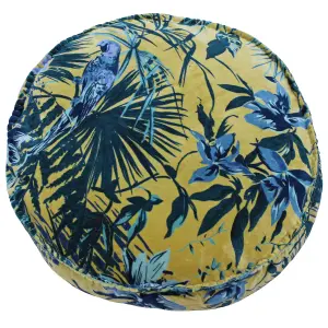 Paoletti Amazon Jungle Botanical Round Polyester Filled Cushion