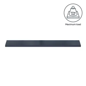 GoodHome Rigga Modular Navy blue Timber Rectangular Floating shelf (L)80cm x (D)19cm