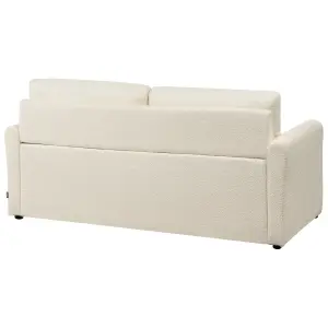 Sofa Bed BENNAS Light Beige Boucle