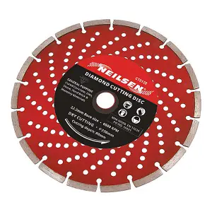 9" 230mm Diamond Cutting Disc Blade Silent Cut 22.2mm Centre (Neilsen CT0128)