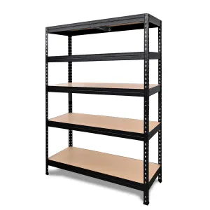 GoodHome Rand 5 shelf HDF & steel Shelving unit (H)1800mm (W)1276mm (D)400mm