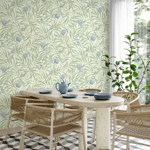 Belgravia Pomegranate Wallpaper Blue