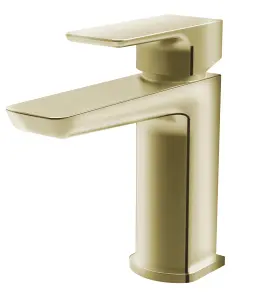 Keenware KBT-590 Mayfair Midas Contemporary Basin Mixer Tap: Brass