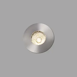 Luminosa Grund LED Medium Outdoor In Ground Recessed Spotlight Matt Nickel IP67