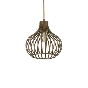 Luminosa Onion 1 Light Ceiling Pendant Brown