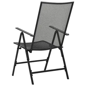 Berkfield Folding Mesh Chairs 4 pcs Steel Anthracite