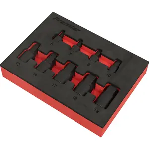 9 Piece Low Profile Impact Socket Bit Set - Durable Chrome Moly for 1/4" & 3/8" Drives