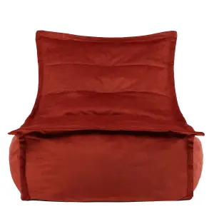 icon Dolce Lounger Bean Bag Terracotta Velvet Bean Bag Chair