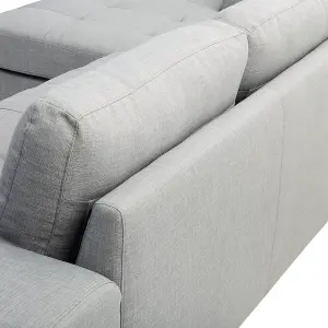 Right-Hand Corner Sofa KIRUNA Light Grey Fabric Right Hand