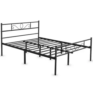 Metal Bed Frame with Headboard/Under-Bed Storage Pink / Double (4'6)