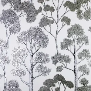 Delamere Wallpaper In White And Silver