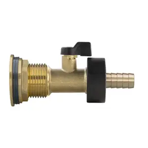 Water Butt Replacement Tap BRASS Metal Lever UK Bib Outlet Barb Quick Hosepipes  Brass Valve 1/2 BARB 1"