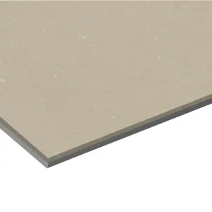 Musetta Beige Gloss Marble effect Porcelain Indoor Wall & floor Tile, Pack of 4, (L)600mm (W)600mm