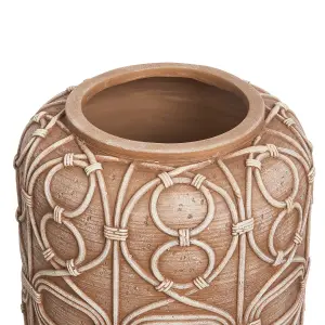 Plant Pot PALAMAS Ceramic Light Brown