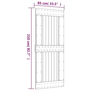 Berkfield Door NARVIK 85x210 cm Solid Wood Pine