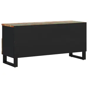 Berkfield TV Cabinet 100x33x46 cm Solid Wood Reclaimed and Engineered Wood