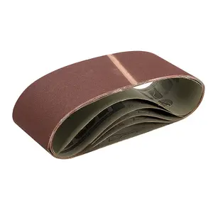 5 PACK Premium 100mm x 610mm 150 Grit Sanding Belts Aluminium Oxide Cloth Backed