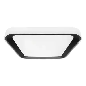 Milagro Quadro LED Ceiling Lamp  Black 40cm Stylish Modern Powerful Economical Full Remote Control