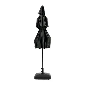 Dark Grey Garden 3-Tier Umbrella with Crank and Tilt