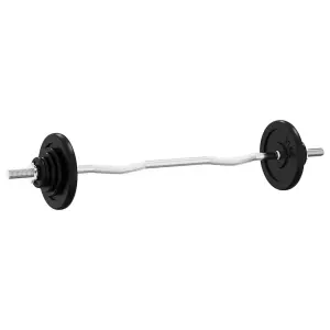 Barbell with Plates Set 30 kg Cast Iron & Chrome Plated Steel