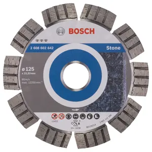 Bosch Professional Diamond Cutting Disc - Best for Stone - 125 x 22.23 x 2.2 x 12 mm