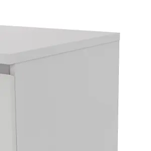 Esla High gloss white 3 Drawer Chest of drawers (H)700mm (W)770mm (D)500mm