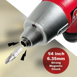 Mini Rechargeable Cordless Electric Screwdriver Drill Tool + Bits + Flexible Extension