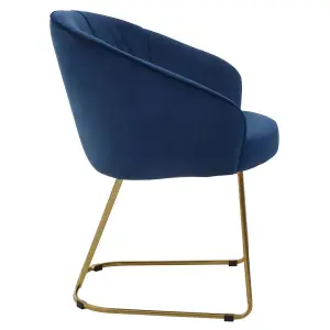 Interiors by Premier Veneto Midnight Velvet Dinner Chair