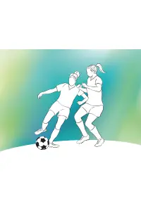 Origin Murals Girls Playing Football Green Matt Smooth Paste the Wall Mural 350cm wide x 280cm high