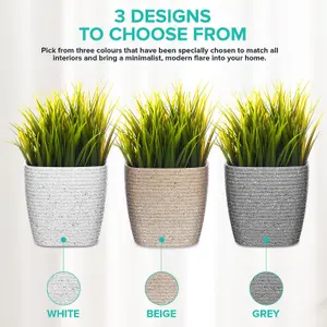 LIVIVO Garden Plant Pots, Set of 3 - White