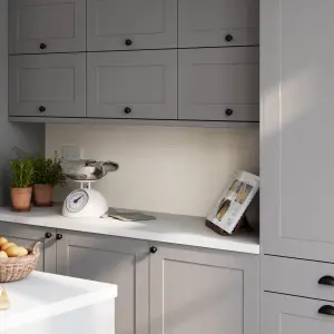 GoodHome Alpinia Matt slate grey wood effect Shaker Highline Cabinet door (W)600mm (H)715mm (T)18mm