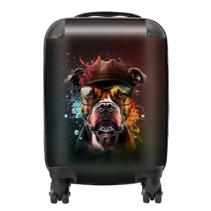 Staffordshire Bull Terrier Dog Splashart Suitcase - Mini Cabin