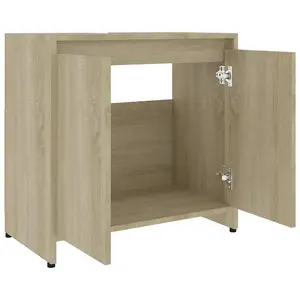 Berkfield Bathroom Cabinet Sonoma Oak 60x33x61 cm Engineered Wood